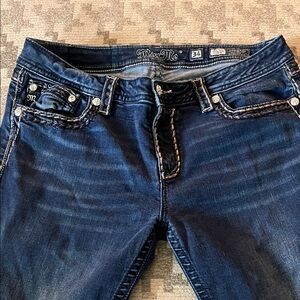 Miss Me Dark Blue Midrise Skinny Jeans